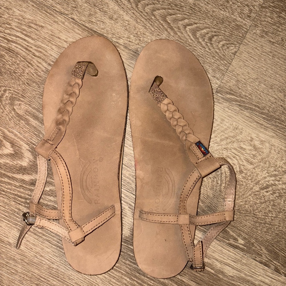 Rainbow Women's Braided Strap Sandals - Beige